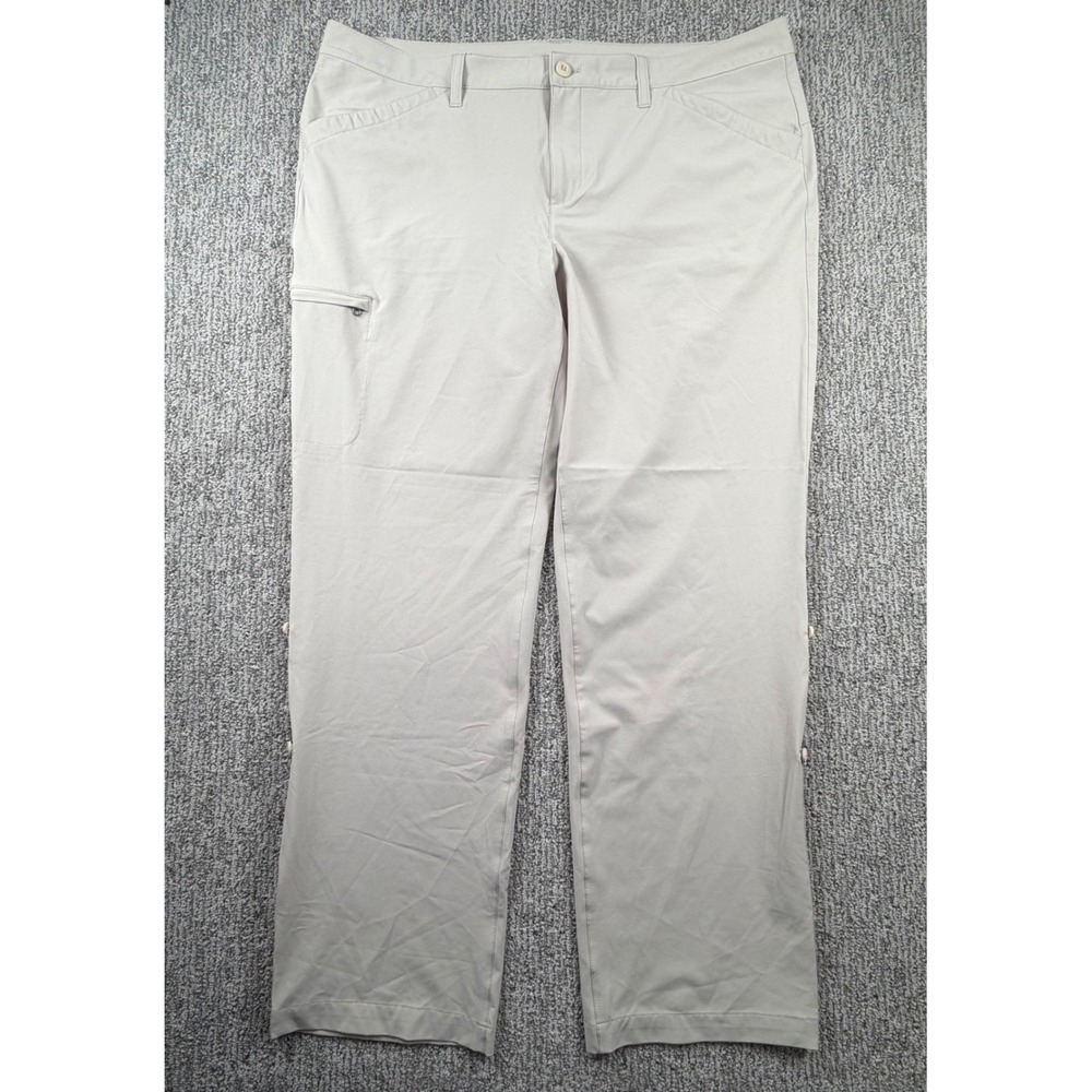 Eddie Bauer Travex Pants Women 18 (40x32) Khaki Stretch Hiking Cargo D3661259